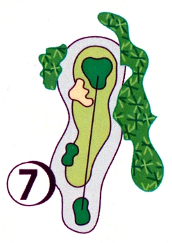 Overview of Blue Ridge Country Club Hole #7